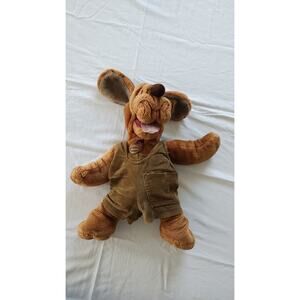 Wrinkles stuffed puppet bloodhound dog corduroy jumper leather dog tag 3063836